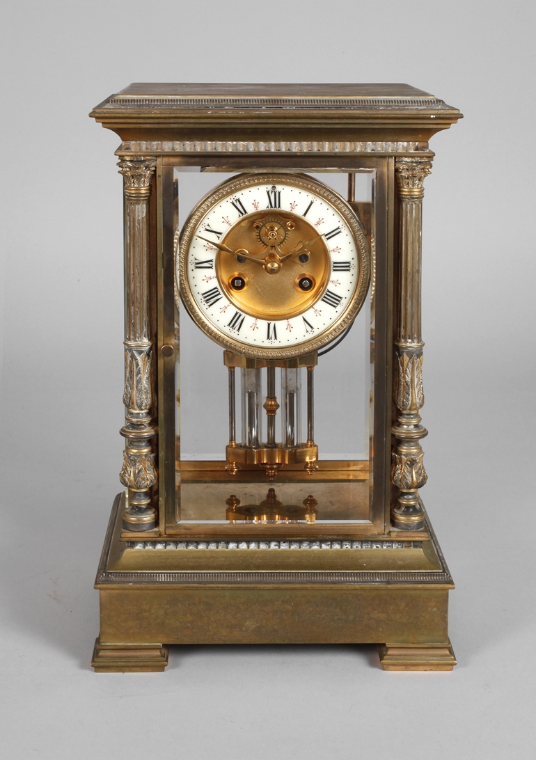 Portal clock with mercury pendulum
