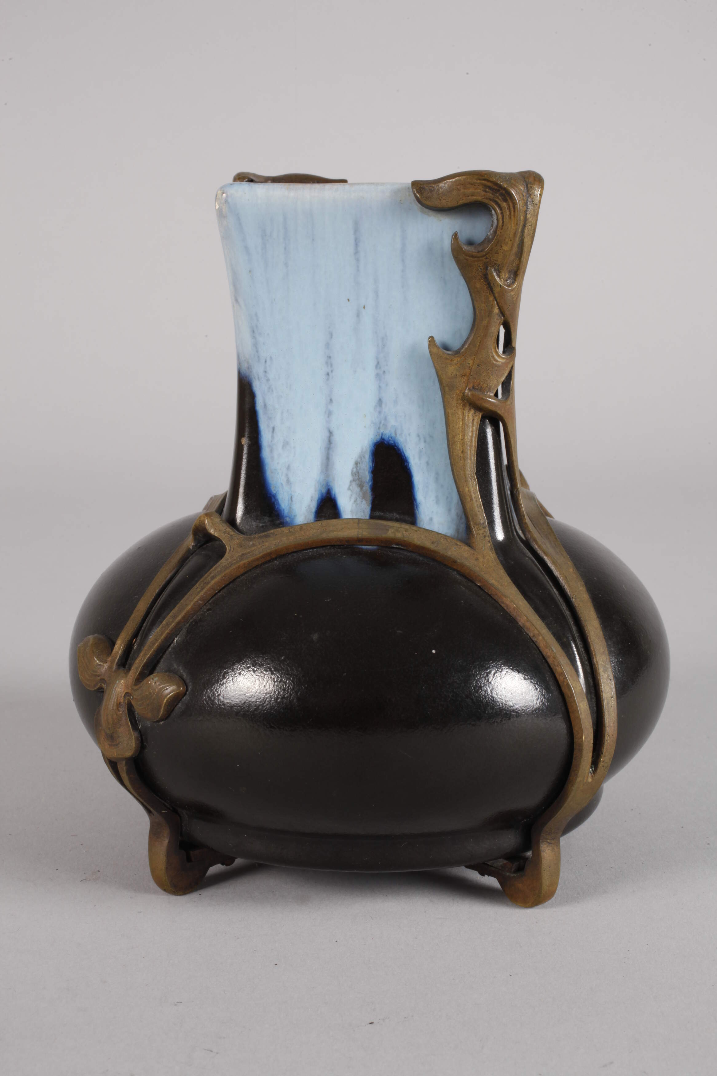 Mounted barrel glaze vase - Image 2 of 5