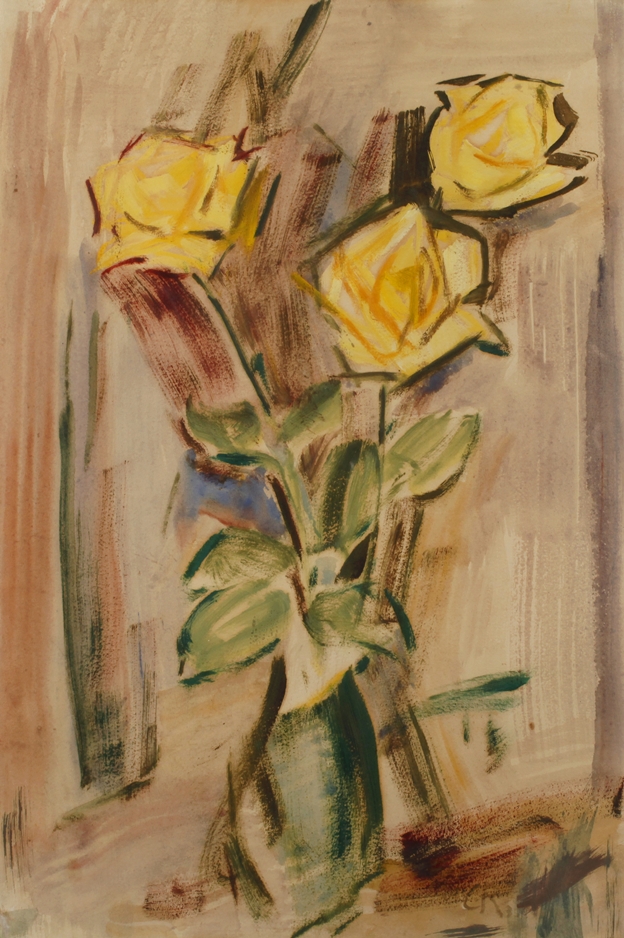 Prof. Christian Rohlfs, Yellow Roses