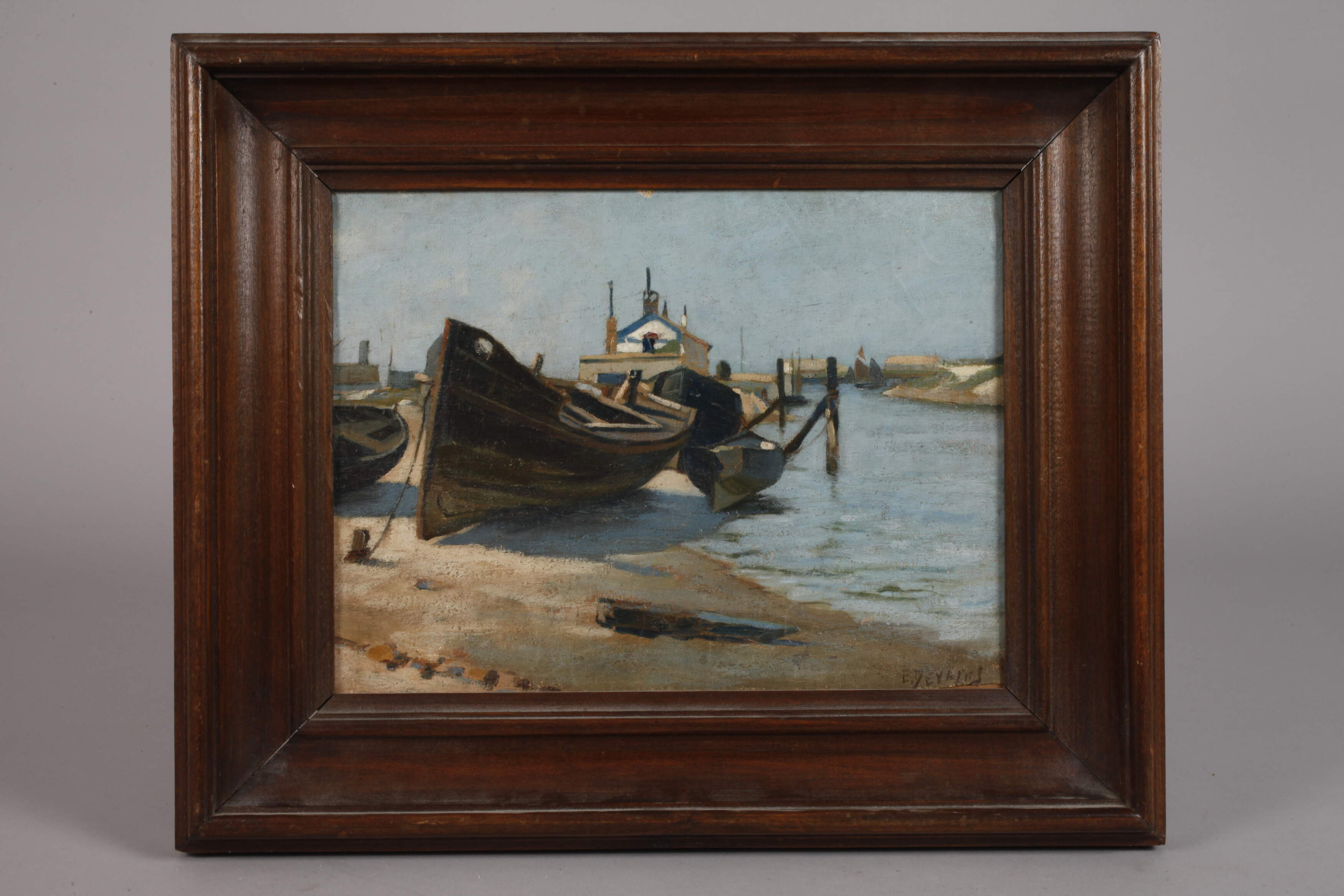 E. Devries, Boats in the Harbour - Image 2 of 3