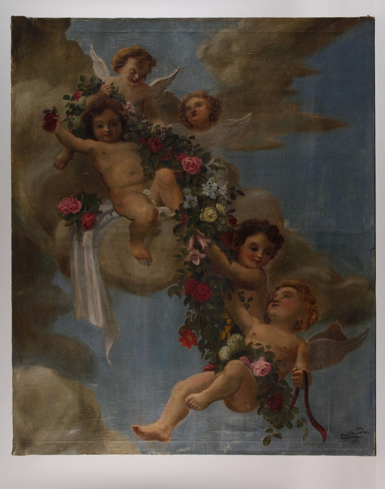 Emil Gurdan, Putti in the Clouds - Image 2 of 8