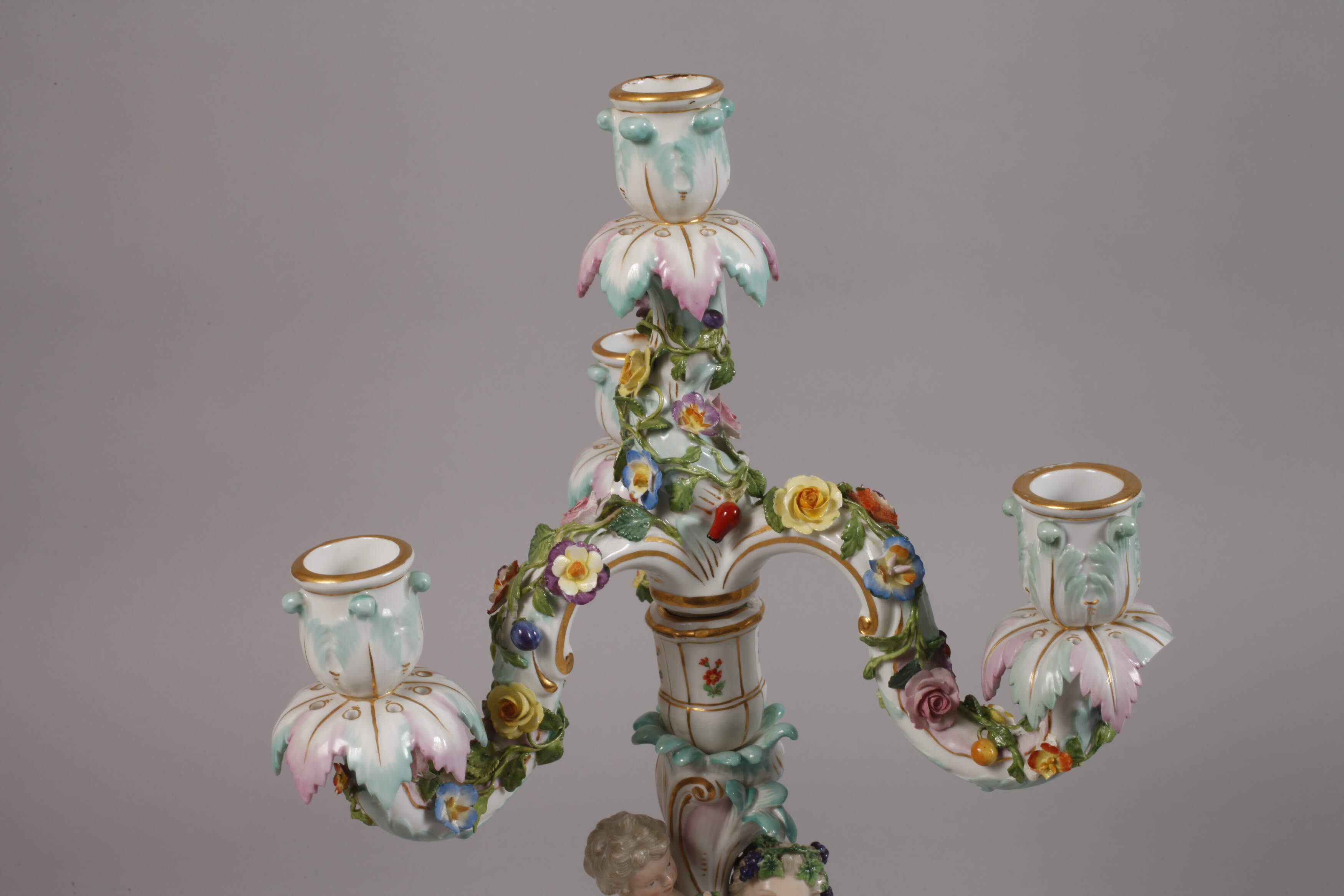 Meissen pair of magnificent "figure candlesticks" - Image 6 of 9