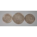 Drei Silbermünzen Deutsches Reich