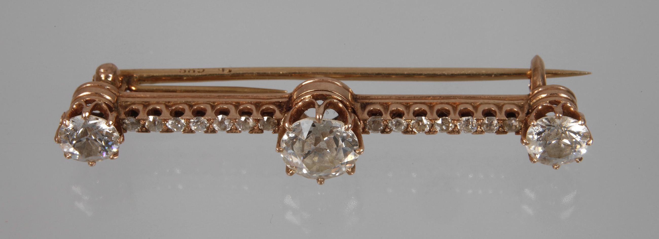 Brooch with diamonds of approx. 1.7 ct