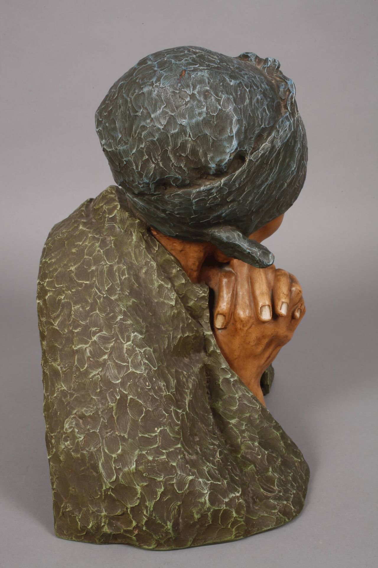 Berthe Girardet terracotta bust "The Old Woman" - Image 3 of 9