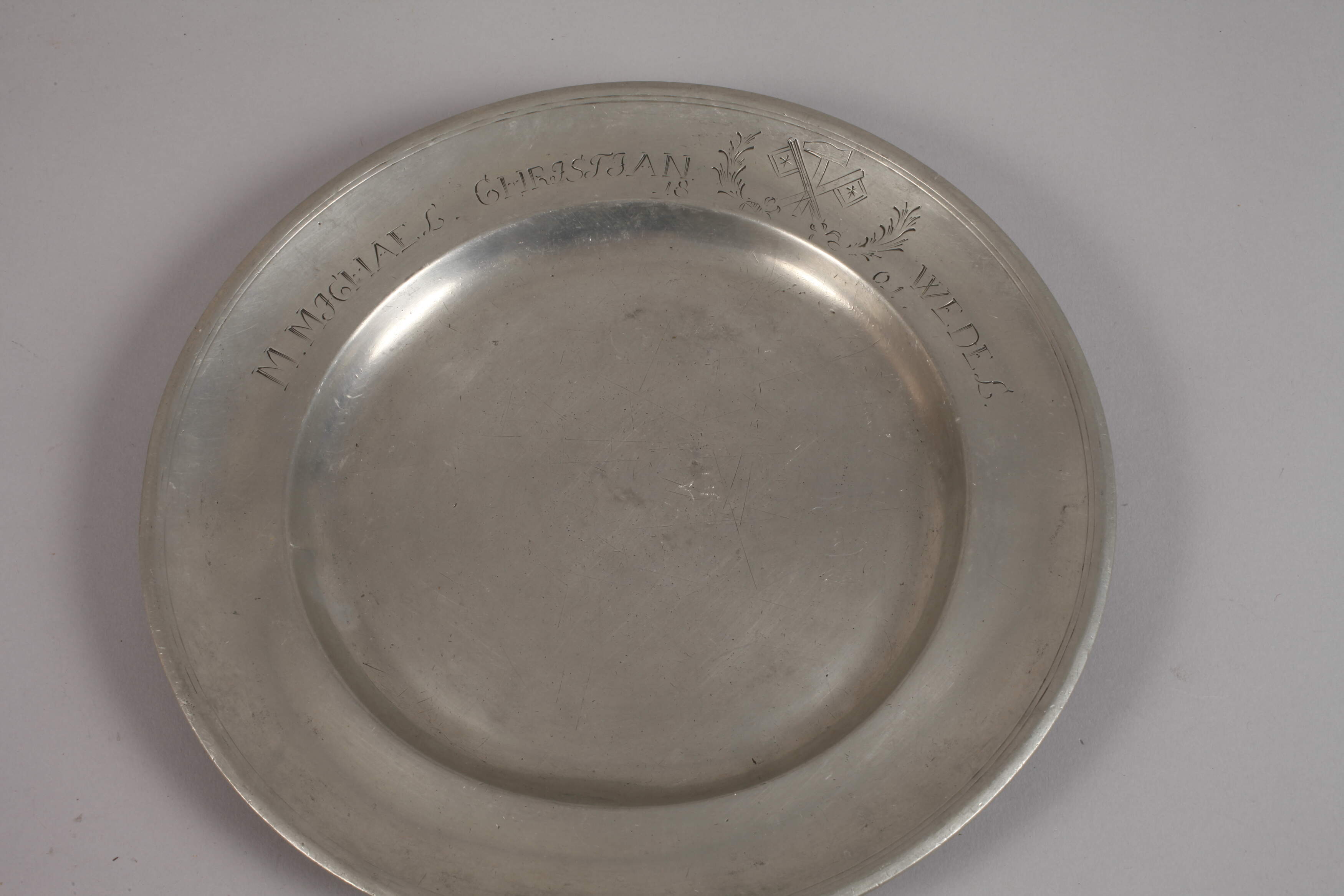 Three Plauen pewter plates - Image 6 of 7