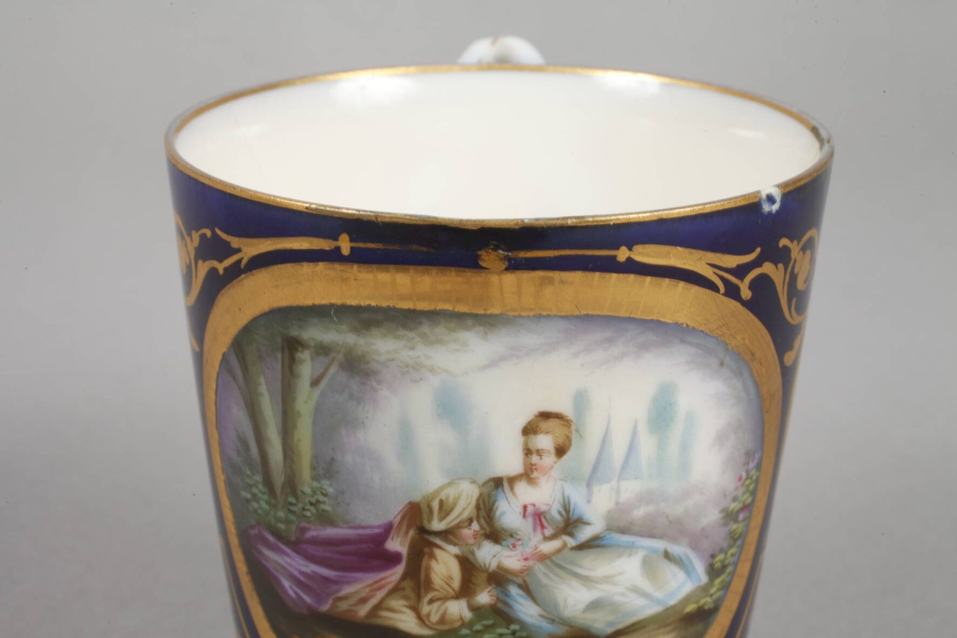 France lidded cup cotton wool scene - Image 9 of 9