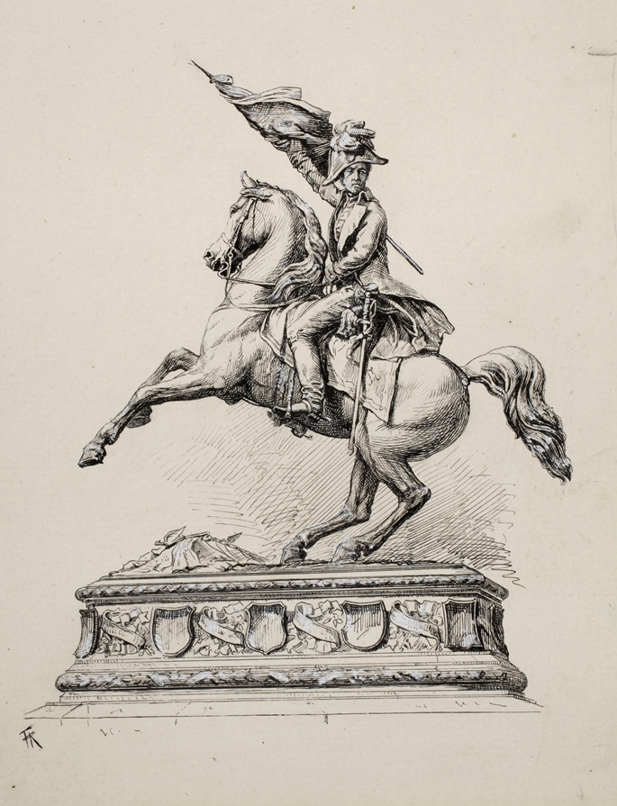 Fritz Krostewitz, Equestrian Portrait of Archduke Carl