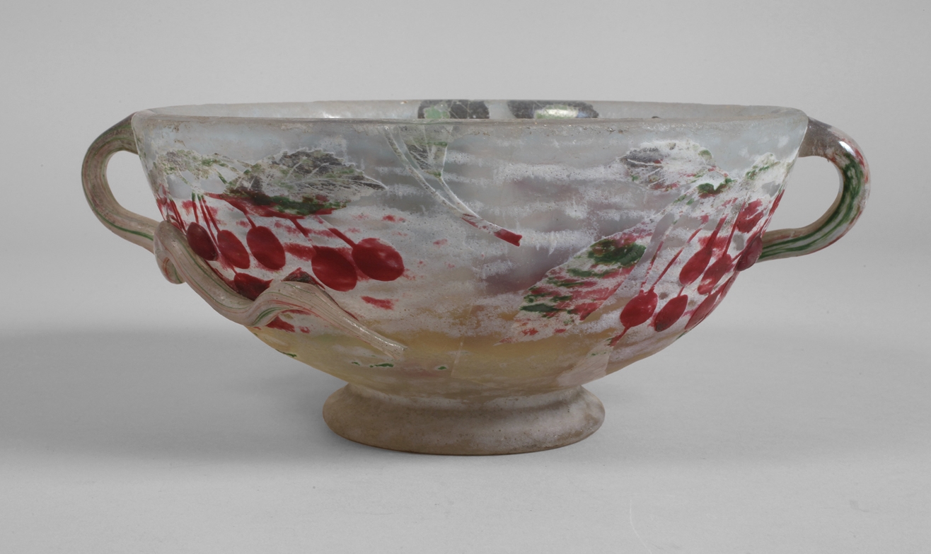 Daum Nancy bowl with cherries