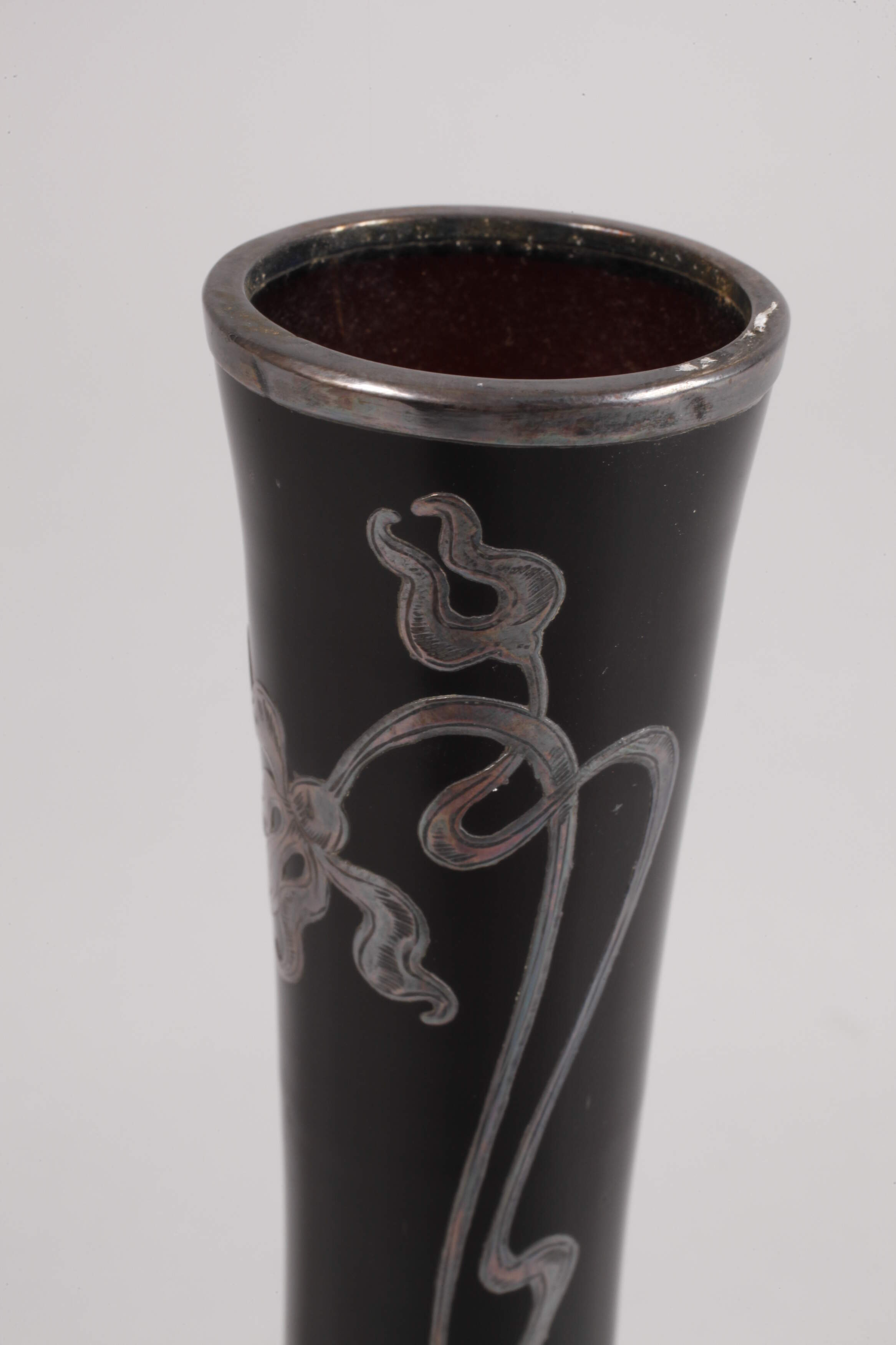 Silveroverlay vase - Image 2 of 4