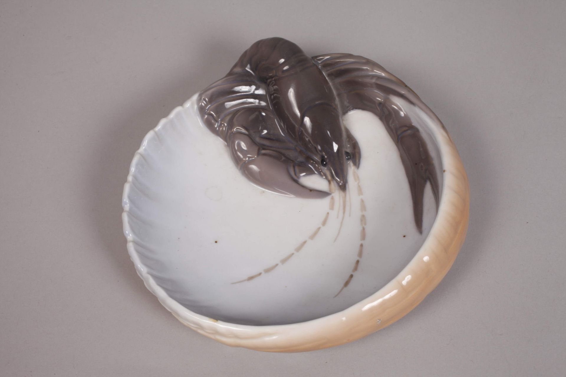 Copenhagen two ornamental bowls with crustacean relief - Image 2 of 5