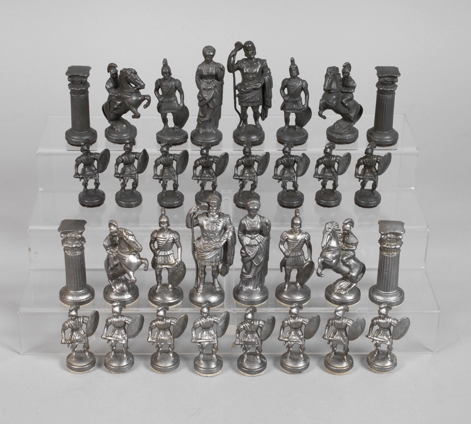 Pewter chess set