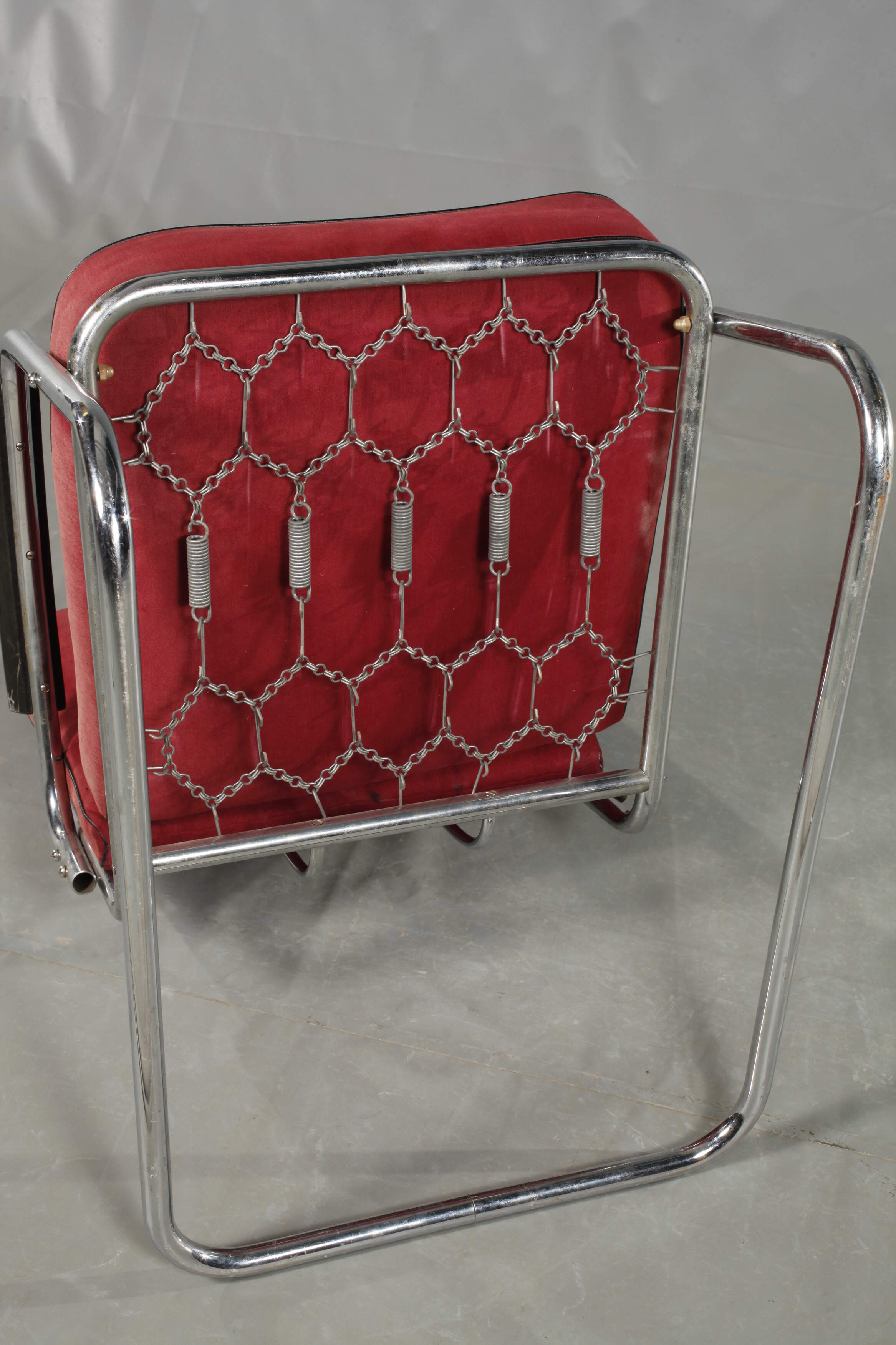 Tubular steel armchair - Image 7 of 7