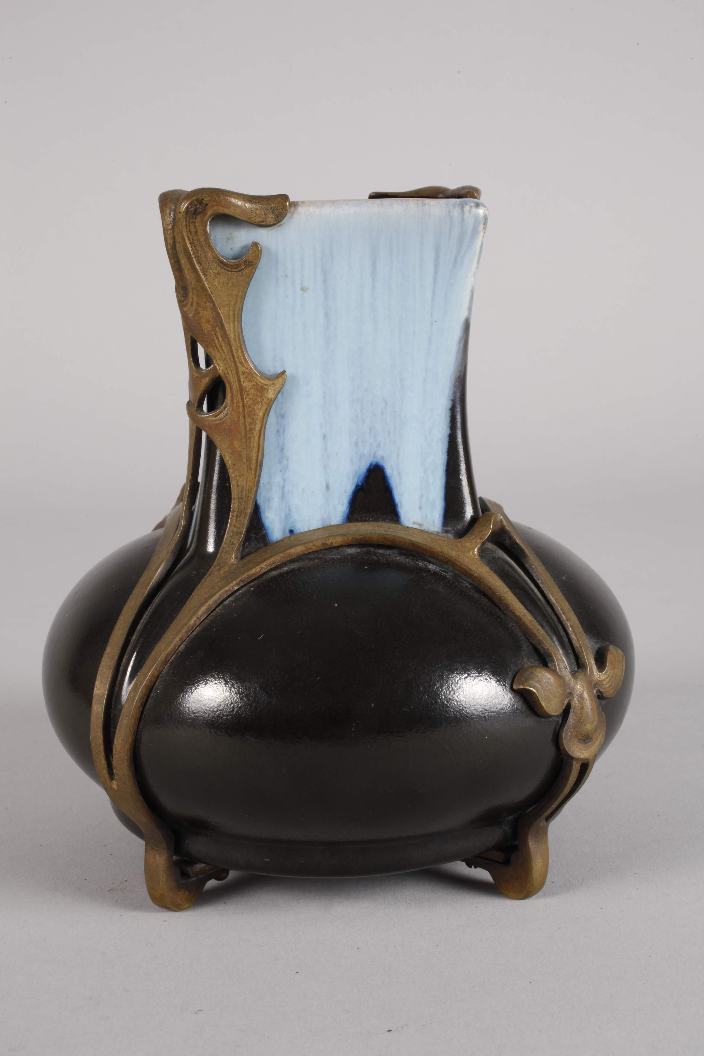 Mounted barrel glaze vase - Image 3 of 5