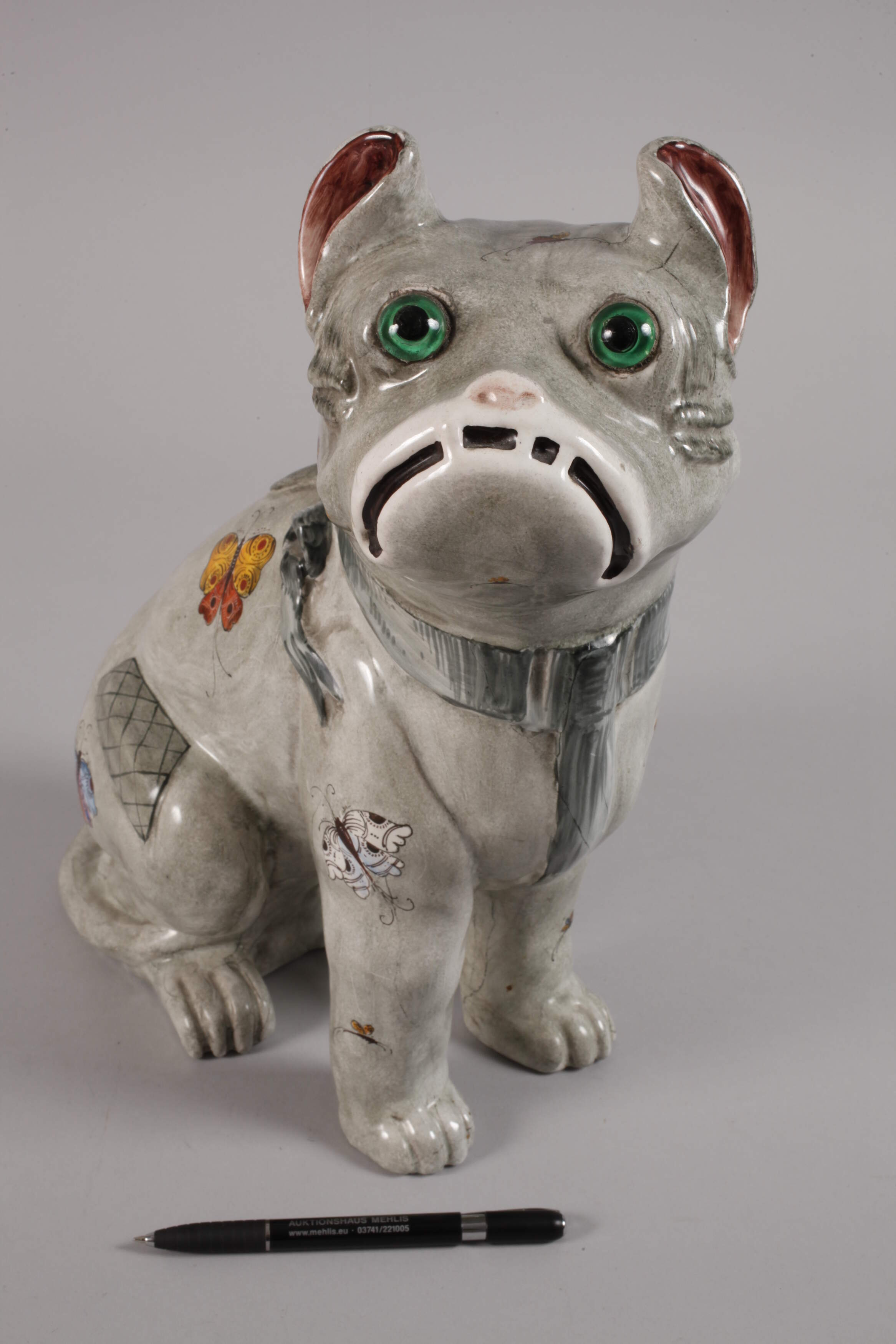 Émile Gallé large dog figurine - Image 2 of 7
