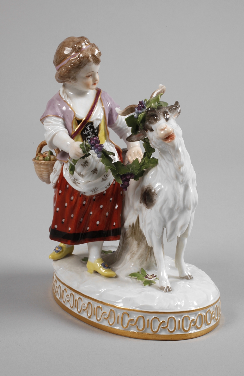 Meissen "Girl with Billy Goat"