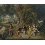 nach Antoine Watteau, Gesellige Unterhaltung