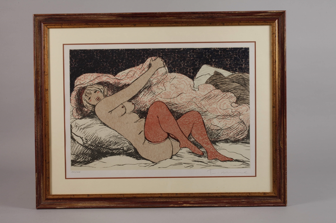 Salvatore Fiume, Reclining woman - Image 2 of 3