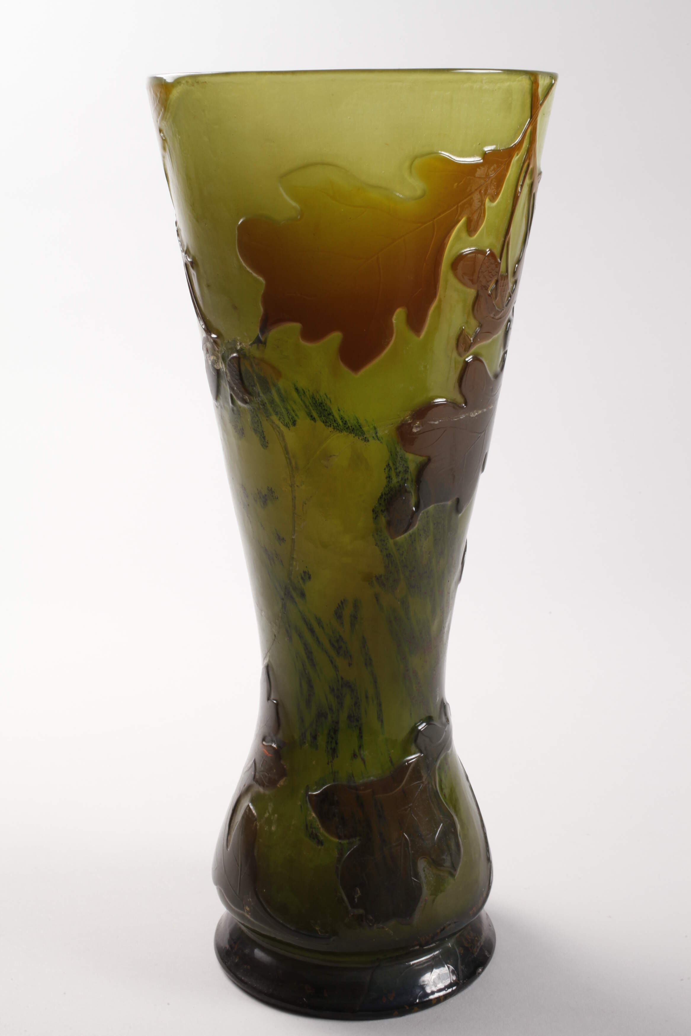 Large etched glass vase Émile Gallé - Image 3 of 5