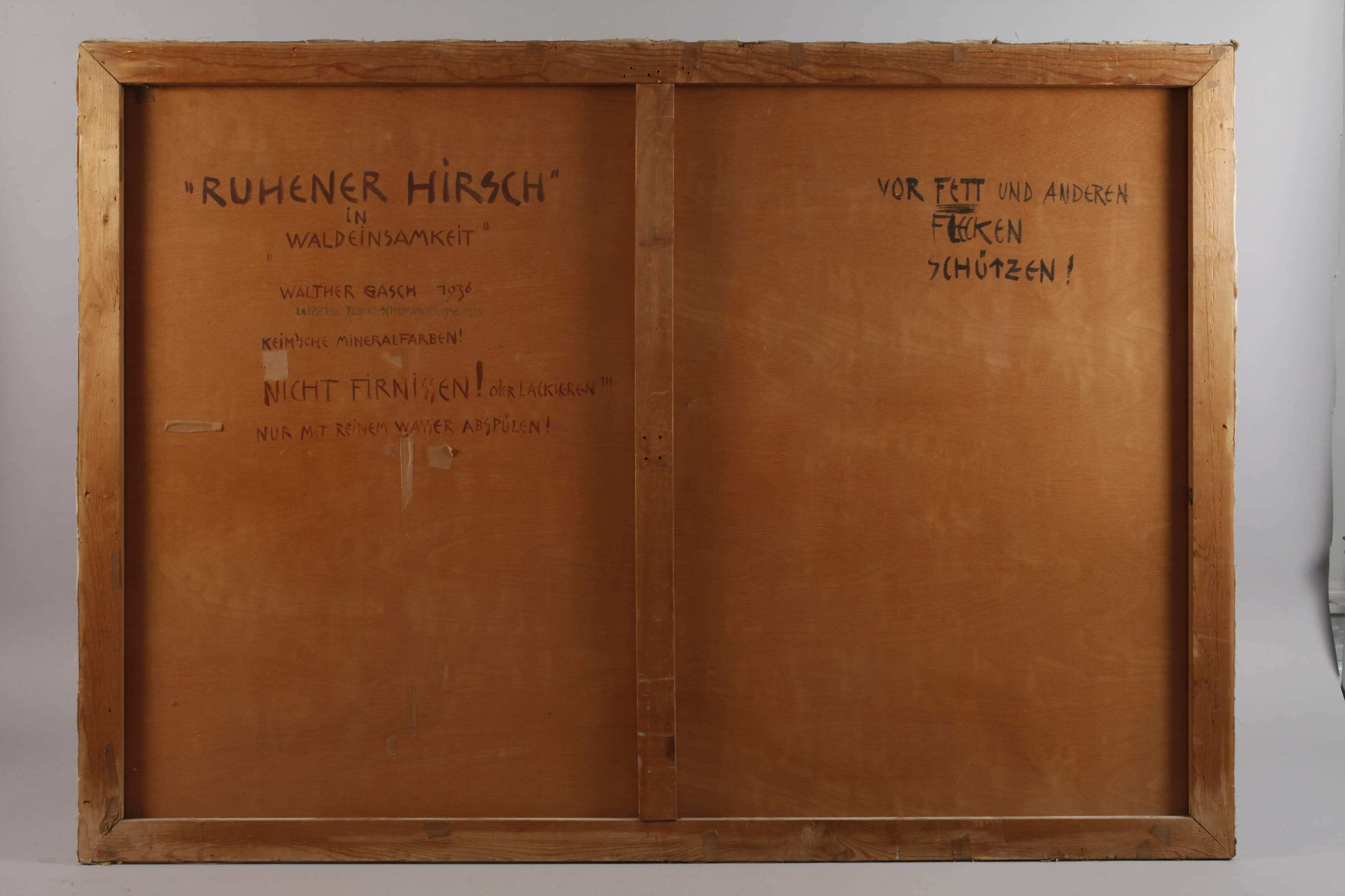 Walther Gasch, "Ruhender Hirsch in Waldeinsamkeit" - Image 7 of 9