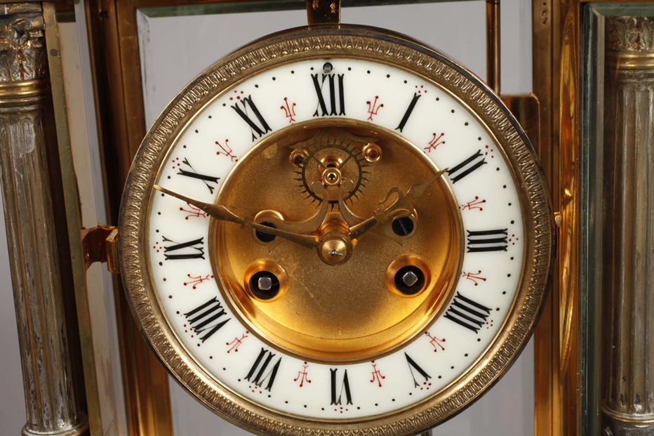 Portal clock with mercury pendulum - Image 2 of 4