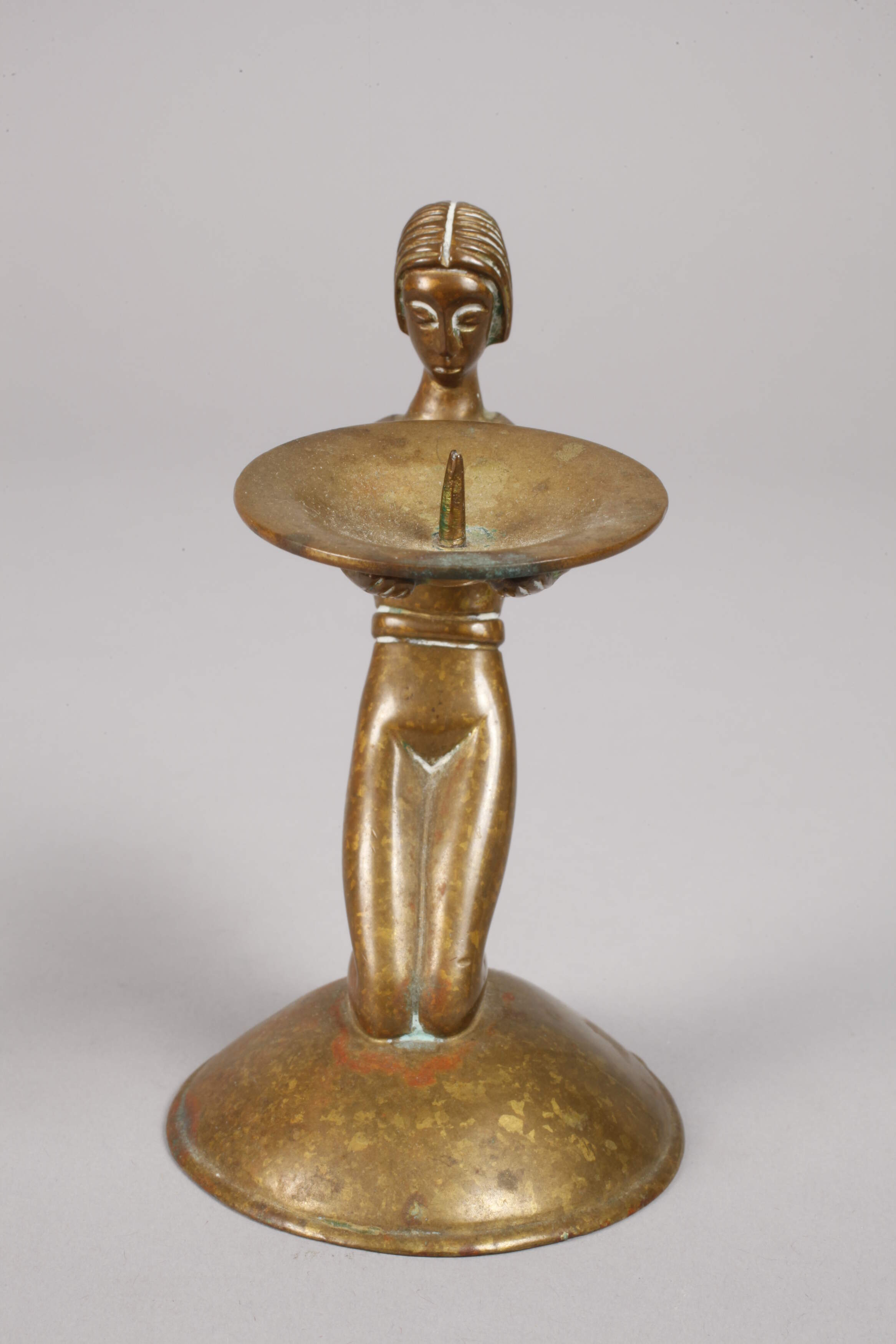 Albert Gustav Bunge figural candlestick bronze - Image 2 of 5