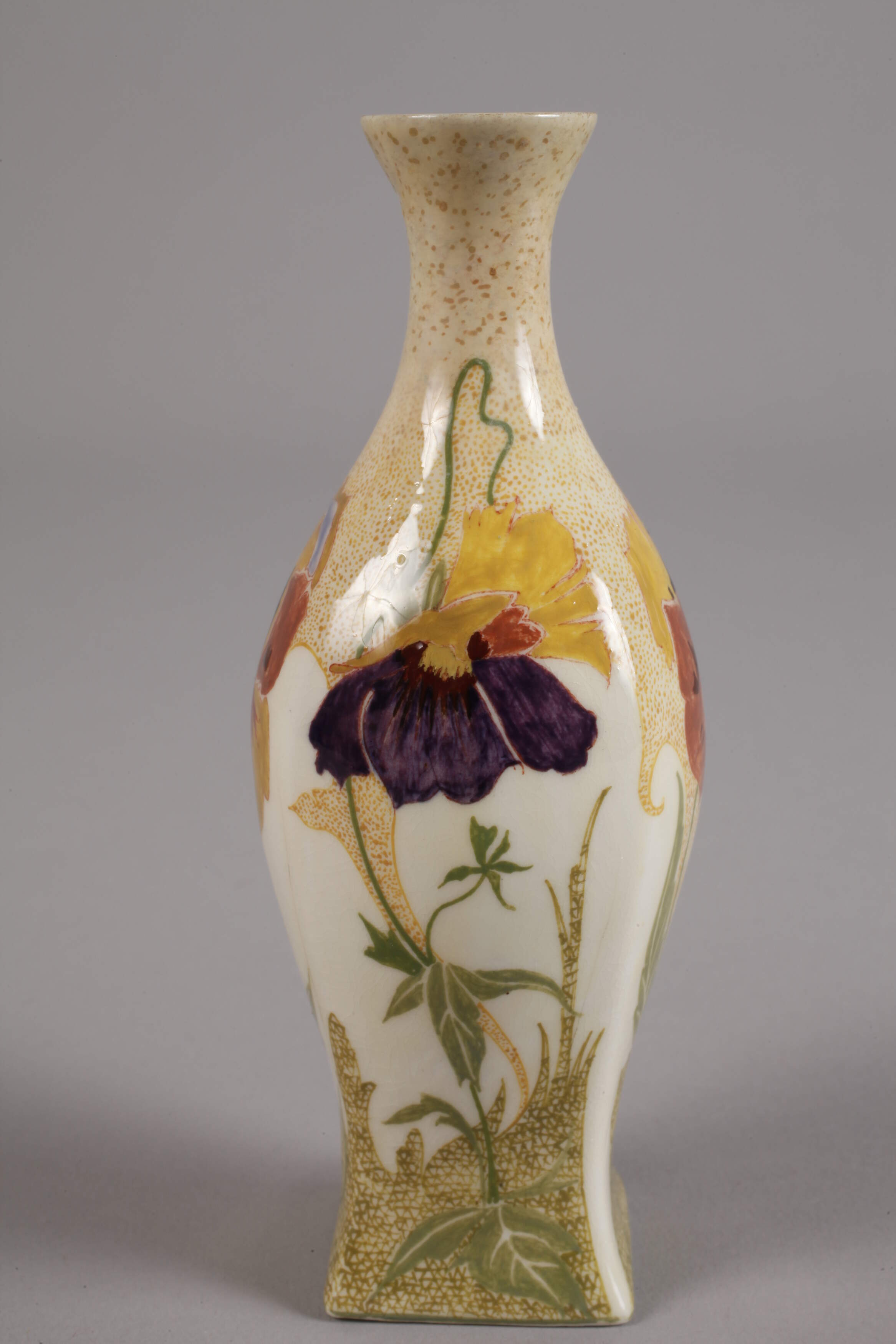 Rozenburg small vase pansy decor - Image 3 of 4