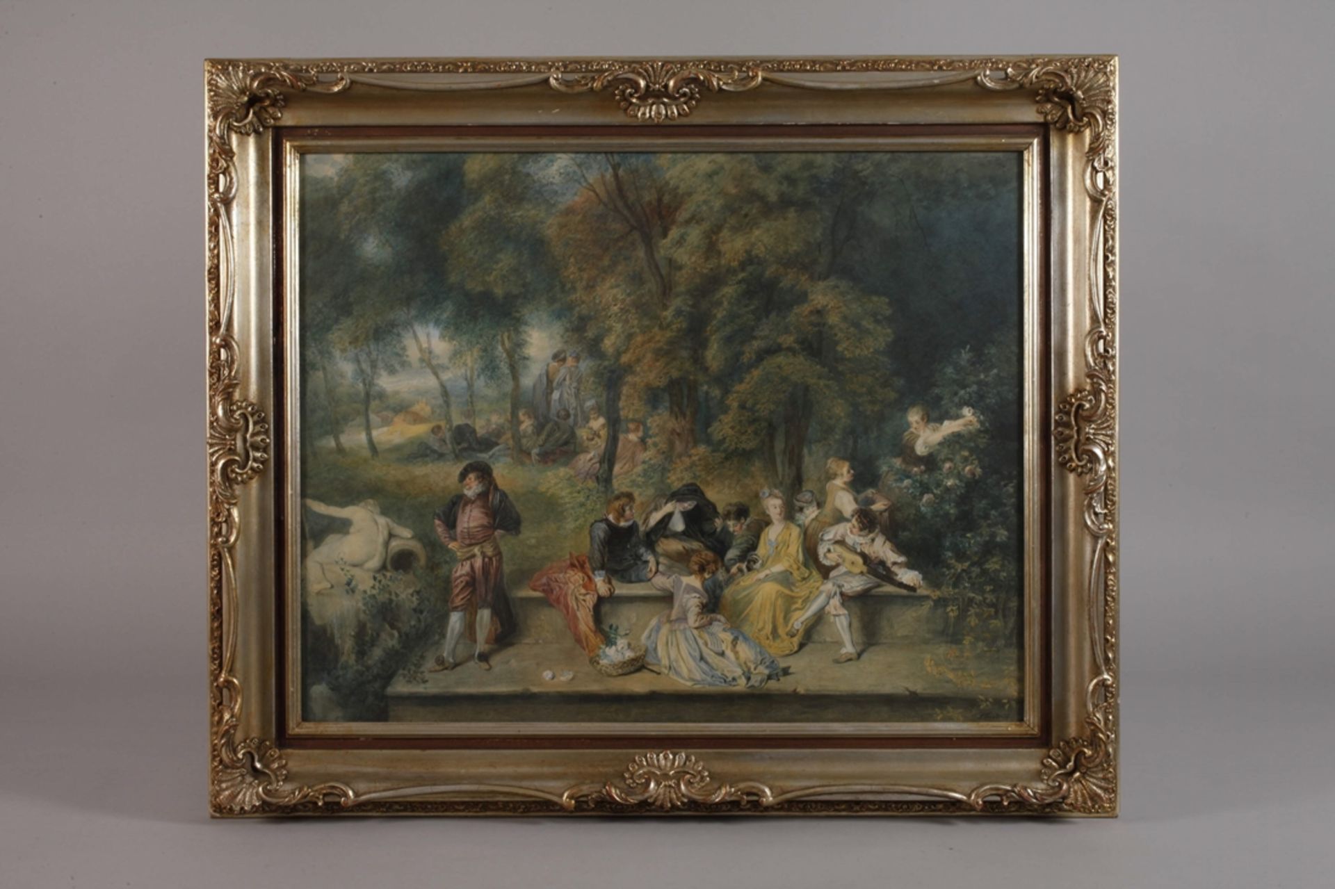 nach Antoine Watteau, Gesellige Unterhaltung - Bild 2 aus 4