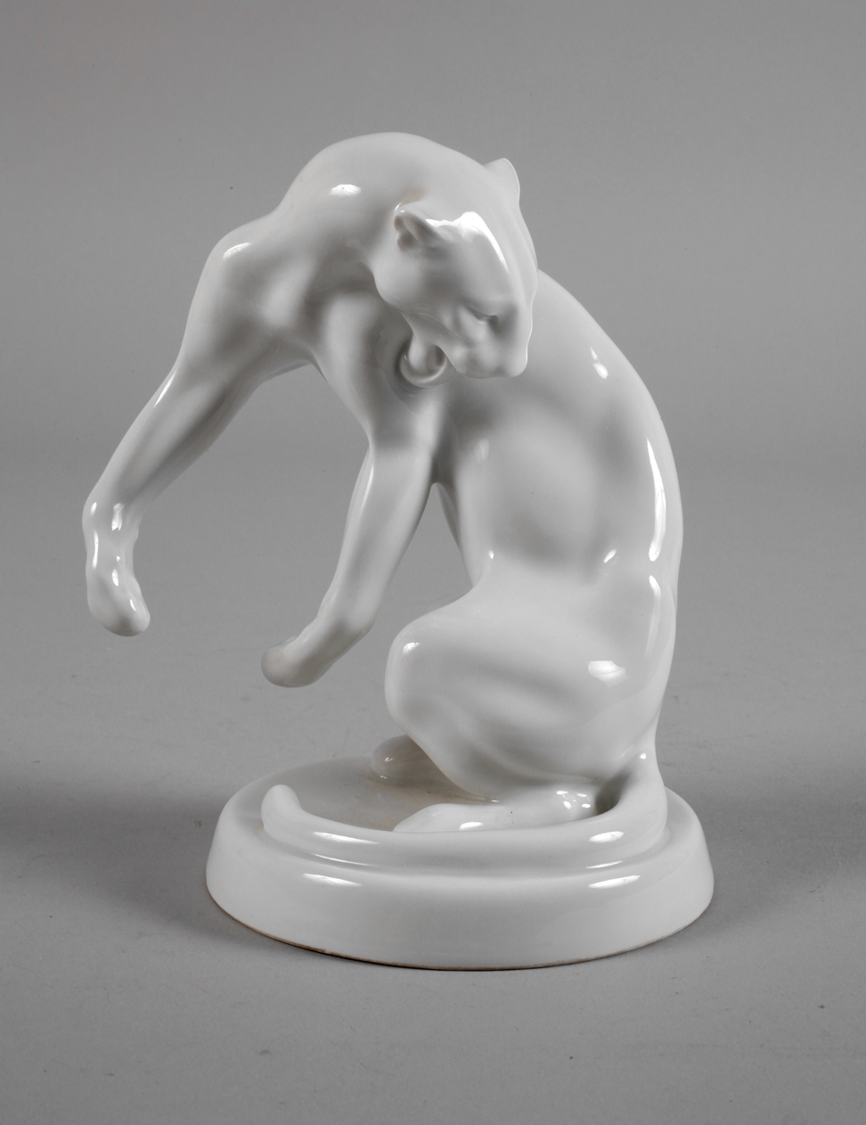 Meissen "Panther, licking himself"