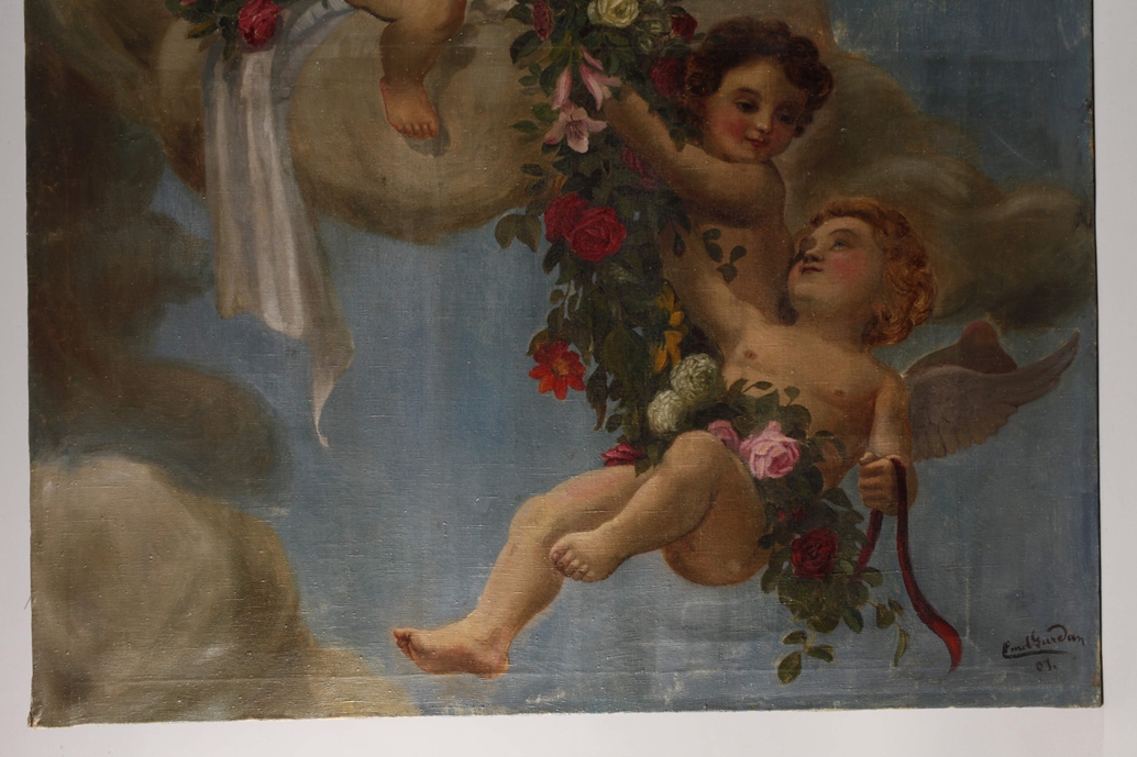 Emil Gurdan, Putti in the Clouds - Image 3 of 8