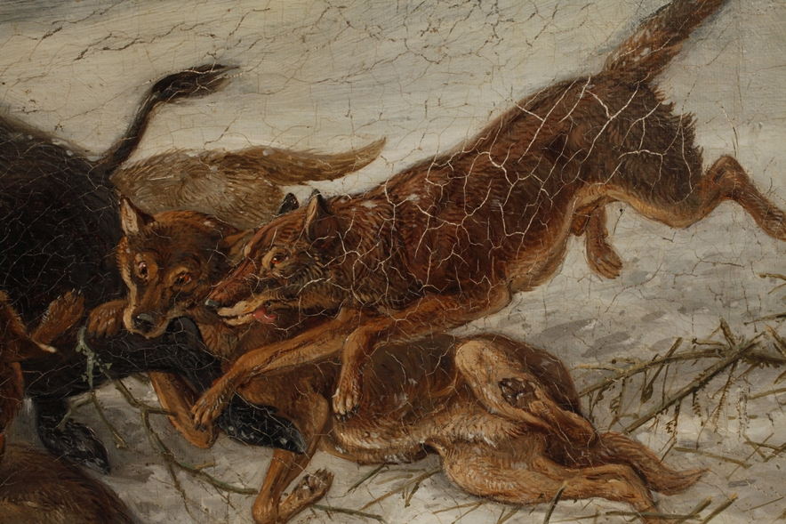 Guido Hammer, Pack of Wolves with Wild Boar - Image 4 of 6