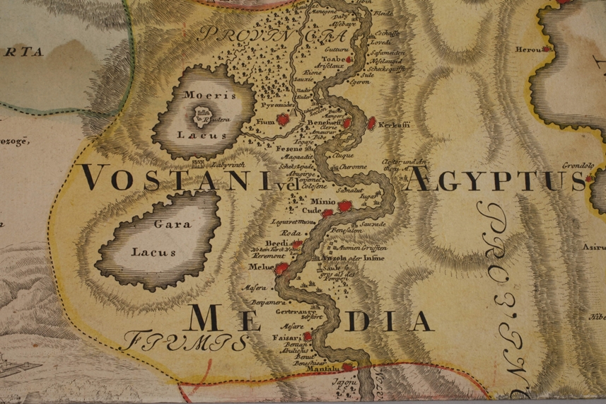 Johann Baptist Homann, copper engraved map of Egypt - Image 4 of 5