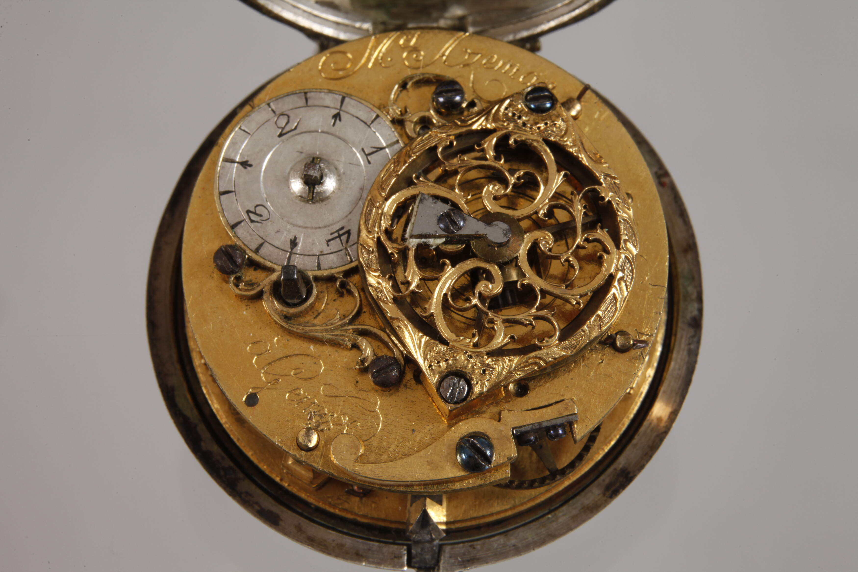 Spindle clock M. Azemar Geneve - Image 5 of 7