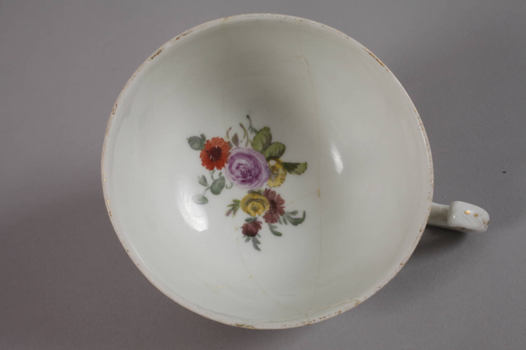 Meissen tea cup with saucer painted with birds - Image 7 of 7