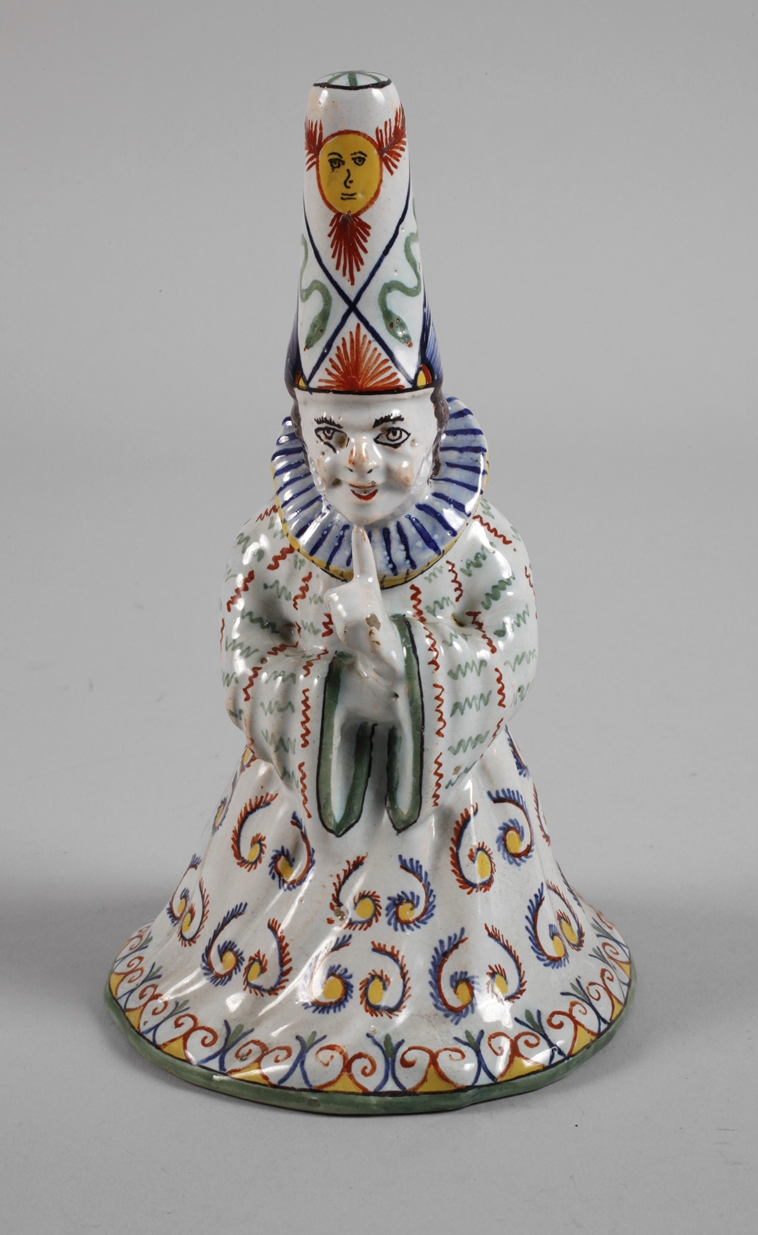 France figural table bell faience