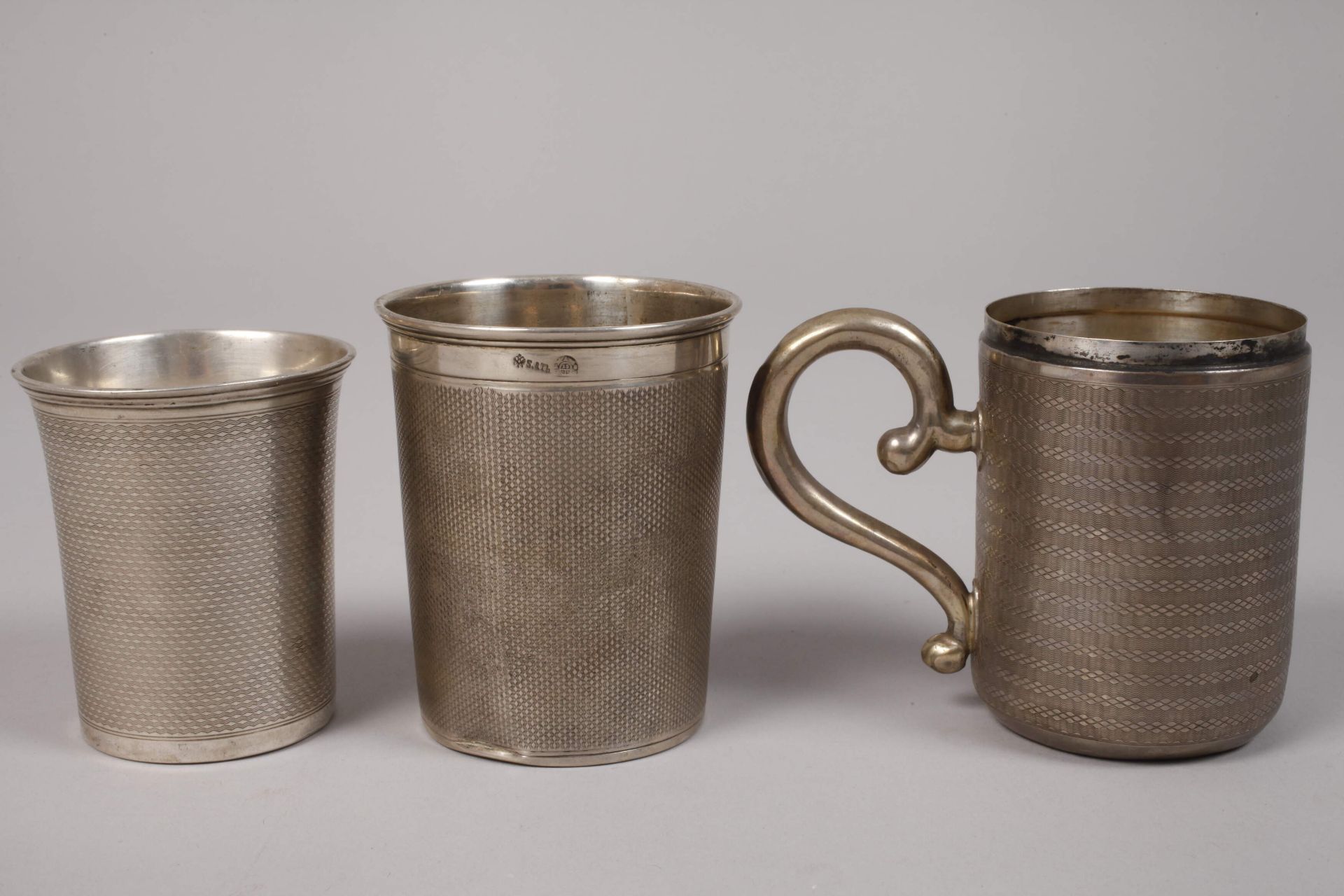 Three silver cups - Image 5 of 8