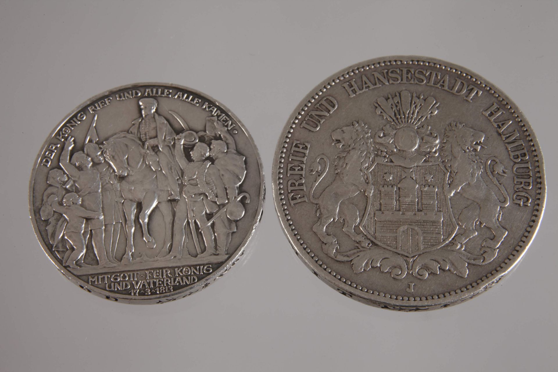 Two silver coins Kaiserreich - Image 3 of 3