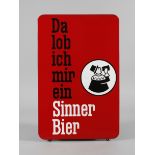 Emailleschild Sinner Bier