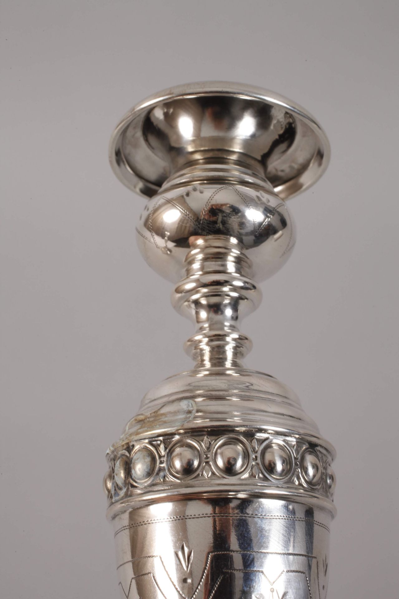 Pair of Biedermeier candelabra silver - Image 5 of 5