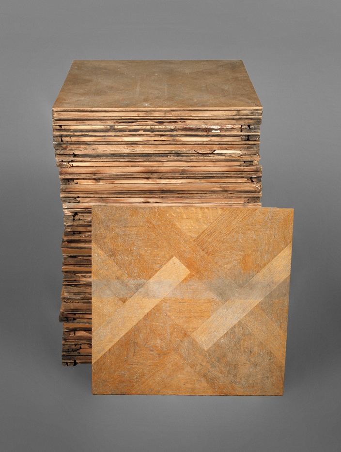 Pile of panel parquet