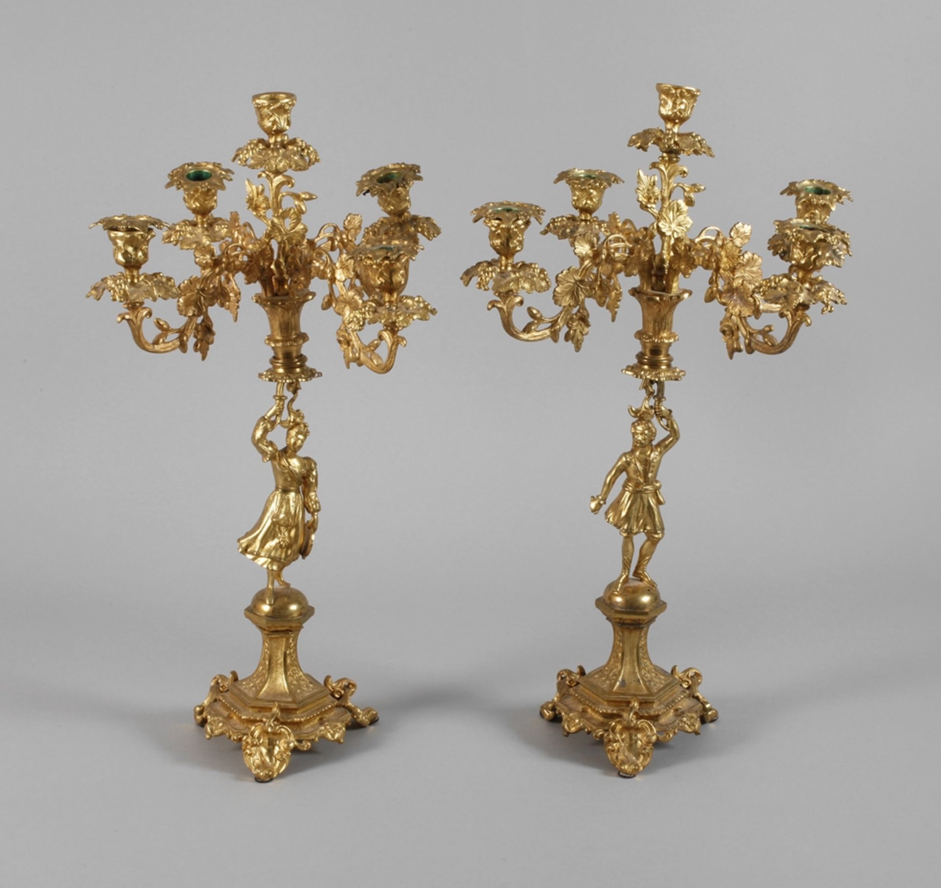 Pair of magnificent figural candelabra