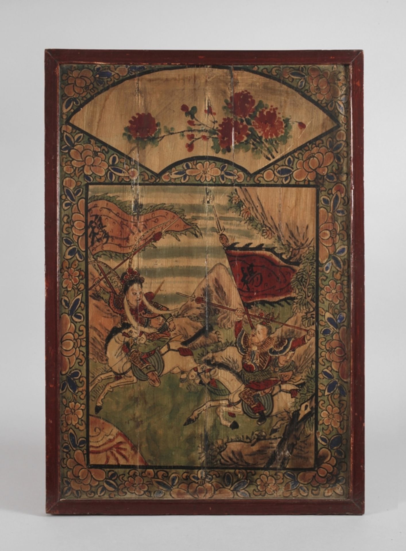 Wall panel with battle scene