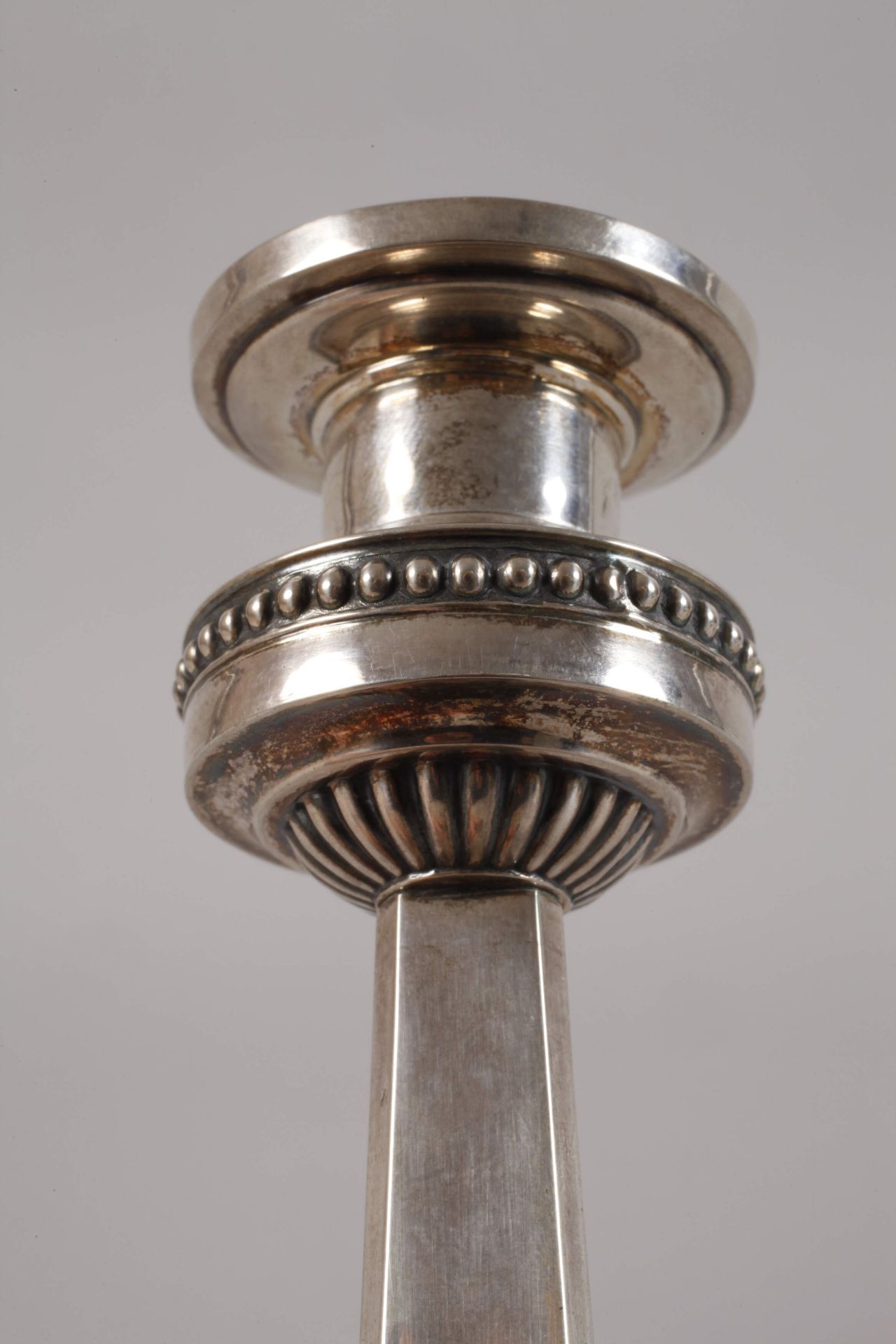 Pair of Empire silver candlesticks - Image 2 of 3