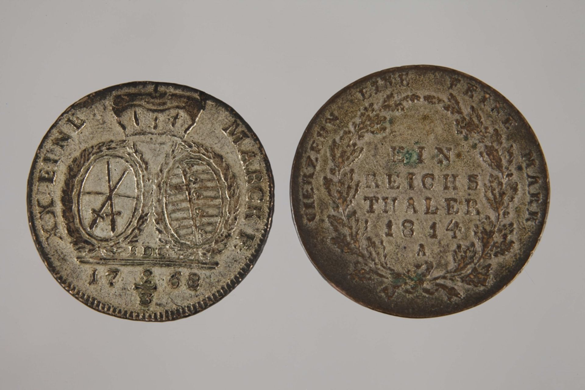 Three coins Saxony, Prussia, Africa - Image 2 of 5