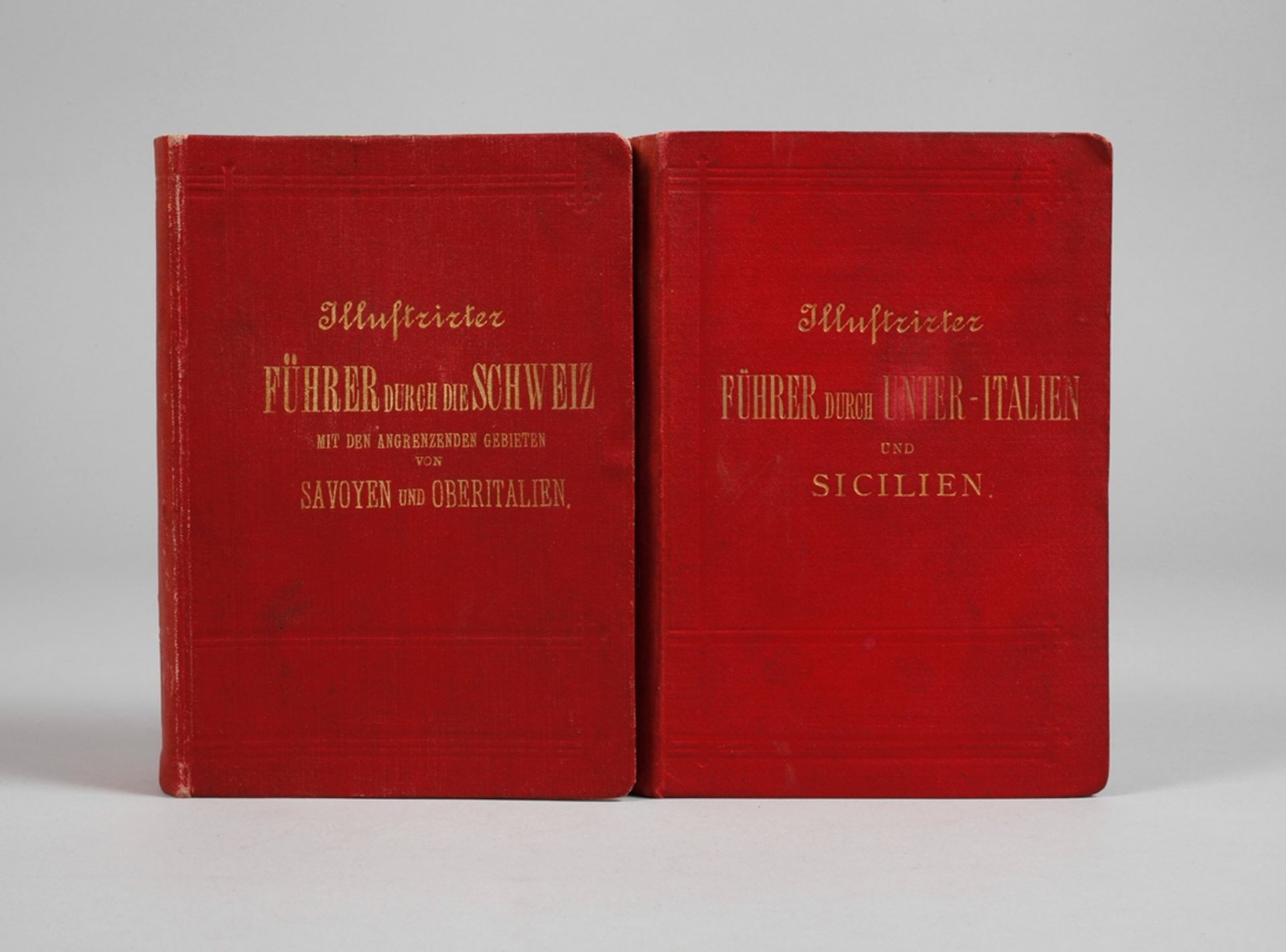 Two volumes of Hartleben's Illustrirter Führer