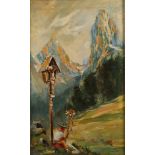 A. Richter, Maid am Marterl im Gebirge