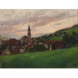 Emil Rau, Sommerabend am Dorfrand