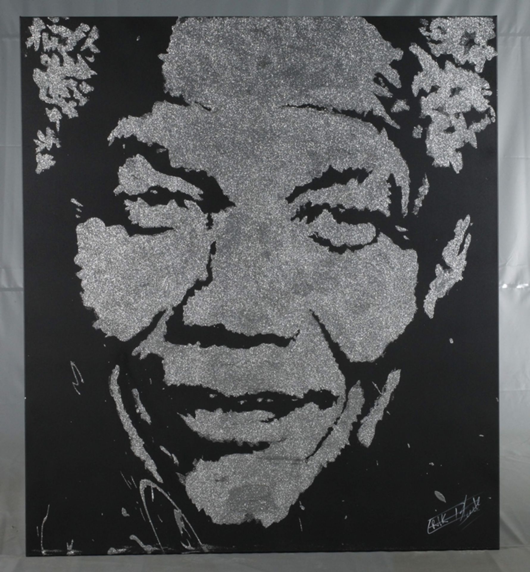Erik Black Painting, Nelson Mandela - Image 6 of 6
