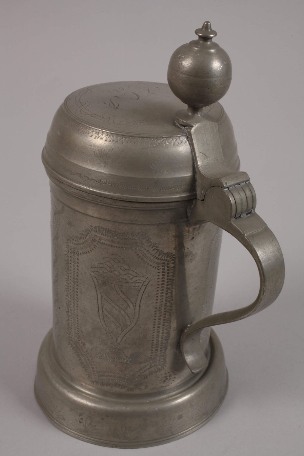 Pewter roller jug Saxony - Image 4 of 6