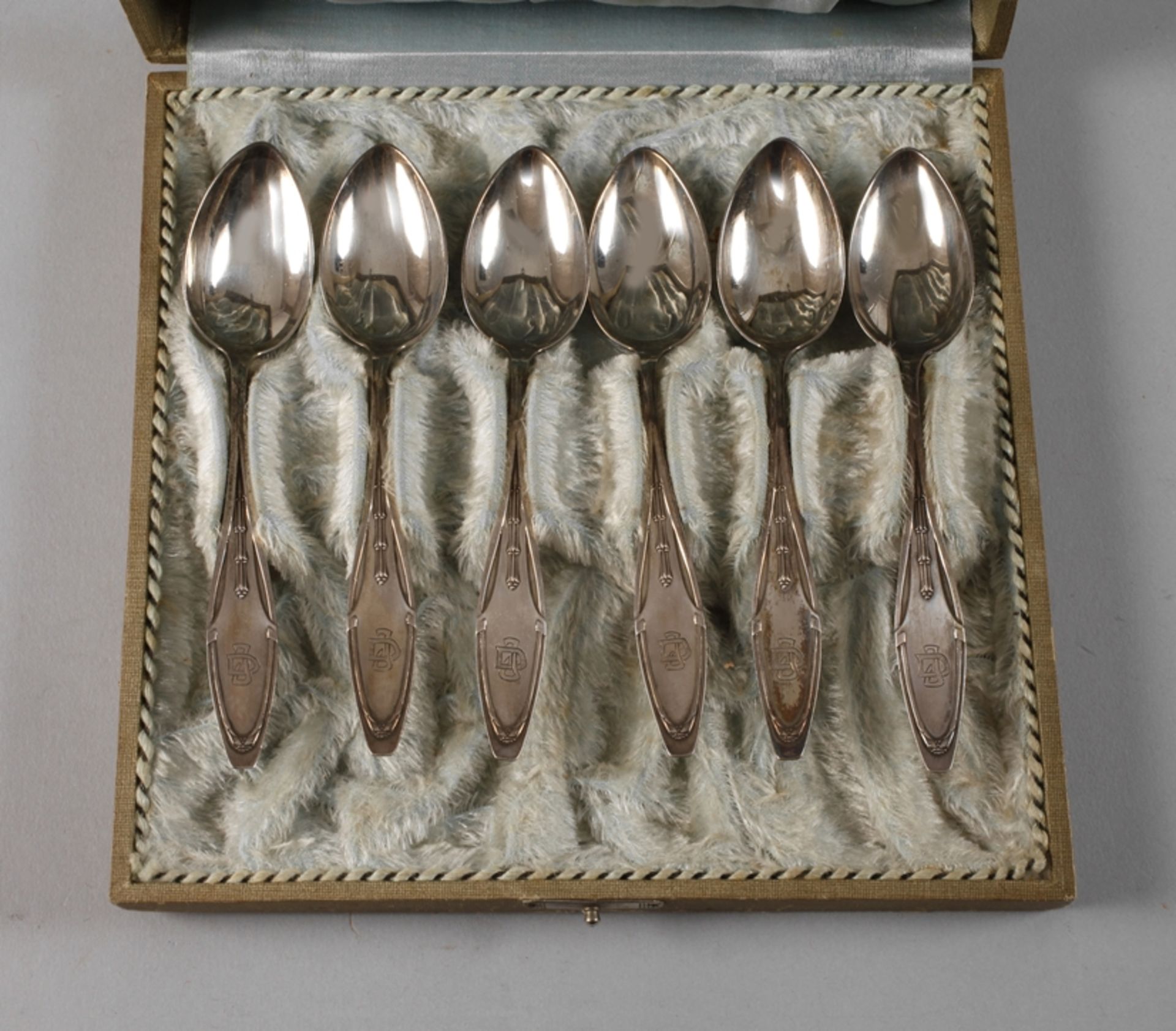 Silver six coffee spoons